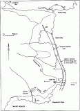 Location of mining related features, and Treasure Island Reef